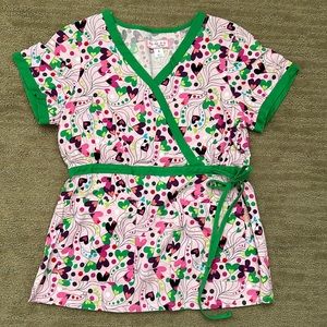 Koi Hearts Scrub top